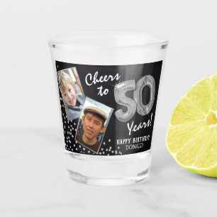 Vaso De Chupito Saludos a los años 50 cumpleaños 2 foto