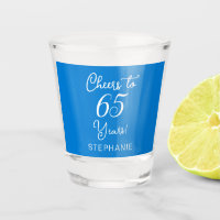 Saludos azules a 65 años Fiesta de cumpleaños núme