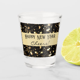 Vaso De Chupito Saludos o nombre | Feliz Año Nuevo 1.5 oz de vidri