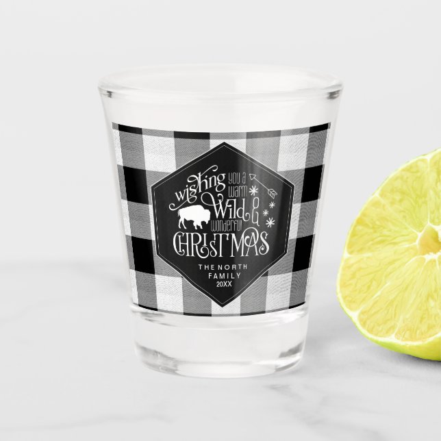 Vaso De Chupito Salvajes Navidades Maravillosos Negro Buffalo Plai (Anverso)