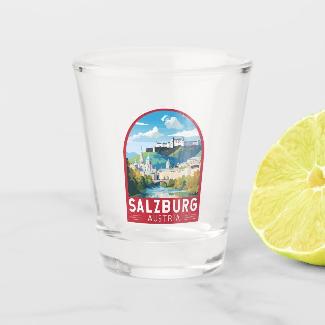 Vaso De Chupito Salzburgo Austria Viaje de arte (Anverso)