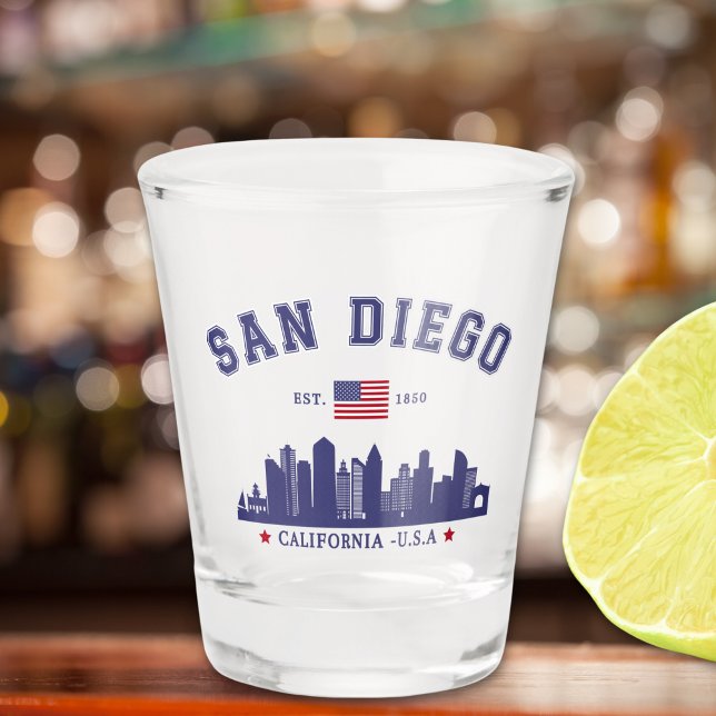 Vaso De Chupito San Diego Downtown Skyline Cali Dreaming (Subido por el creador)