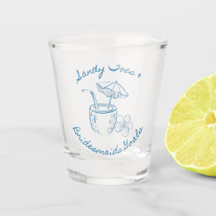 Vaso De Chupito Sandy Toe y Metas de Damas de Honor Despedida de S