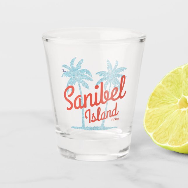 Vaso De Chupito Sanibel Island Florida Gulf Coast Souvenir (Anverso)