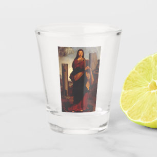 Vaso De Chupito Santa Bárbara Icono Sagrado Arte Gráfico