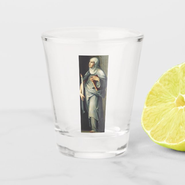 Vaso De Chupito Santa Brígida de Suecia Mística Medieval (Anverso)