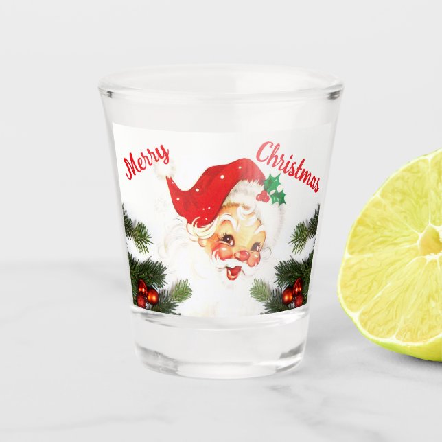 Vaso De Chupito Santa Claus Feliz Fiesta de Navidad (Anverso)