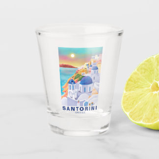 Vaso De Chupito Santorini Grecia Europa Destino de arte