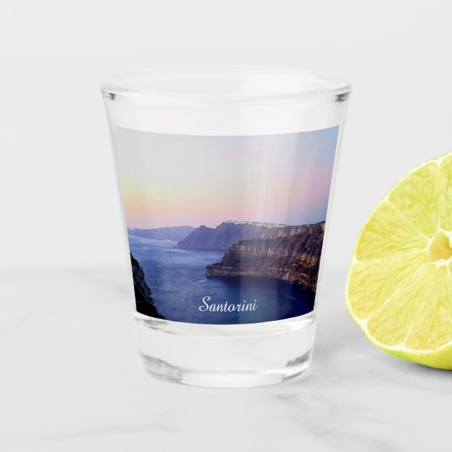 Vaso De Chupito Santorini Greece Souvenir Shot Glass (Anverso)
