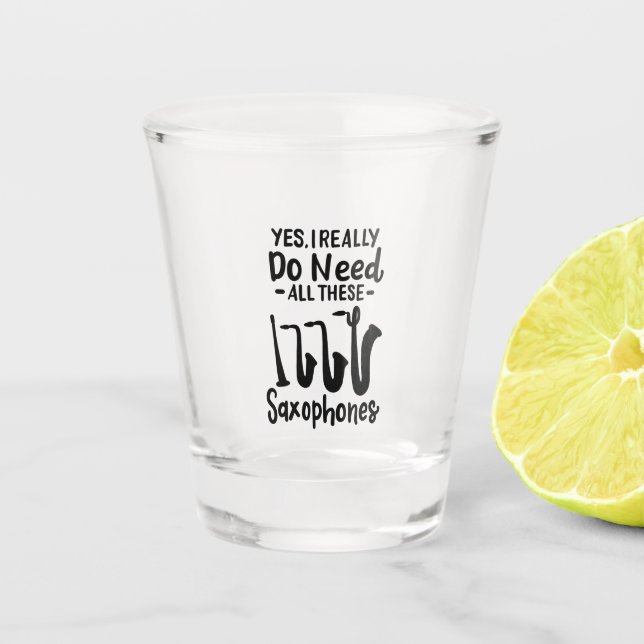Vaso De Chupito Saxofón - Tipos de Saxofón (Anverso)
