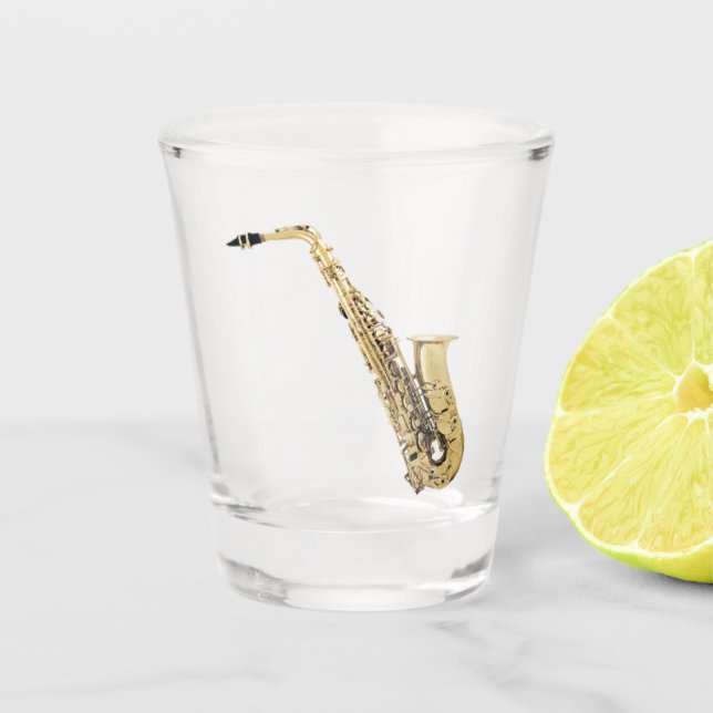 Vaso De Chupito Saxophone Shot Glass (Anverso)