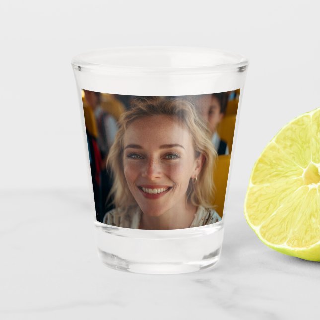 Vaso De Chupito School Bus Driver Photo Customize (Anverso)