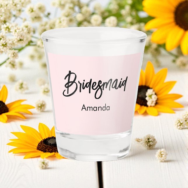 Vaso De Chupito Script de caligrafía rosa de Rubor para la dama de (Subido por el creador)