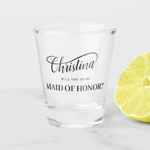 Vaso De Chupito Sé mi empleada de honor caligrafía de intercambio