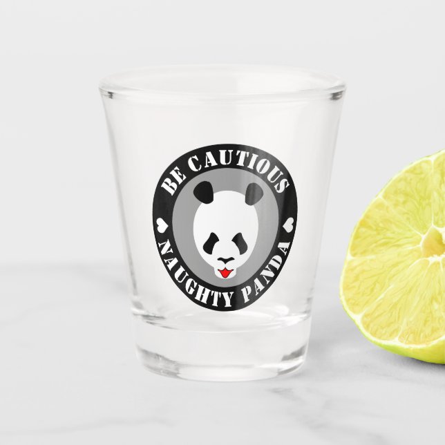 Vaso De Chupito Sea cauteloso con el Panda de la nana (Anverso)