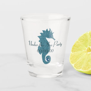 Vaso De Chupito Seahorse manchado azul