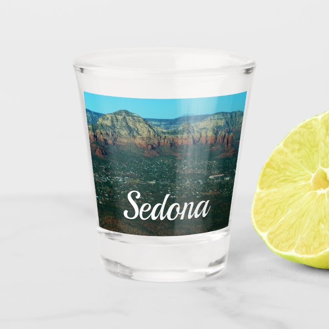 Vaso De Chupito Sedona y Coffee Pot Rock desde arriba (Anverso)