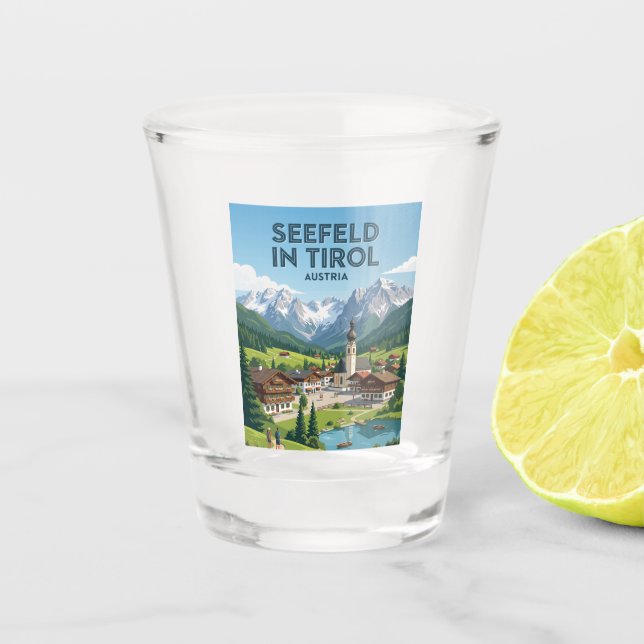 Vaso De Chupito Seefeld en Tirol Austria (Anverso)