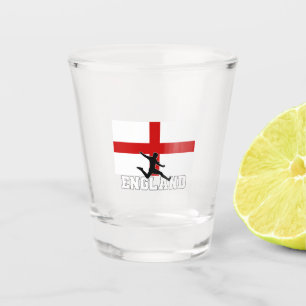 Vaso De Chupito Selección de fútbol de Inglaterra con vidrio calie