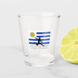 Vaso De Chupito Selección de fútbol de Uruguay recibe vidrio calie