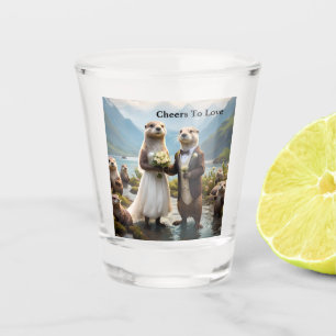 Vaso De Chupito **"Sellado con un beso: Totalmente enamorado"**