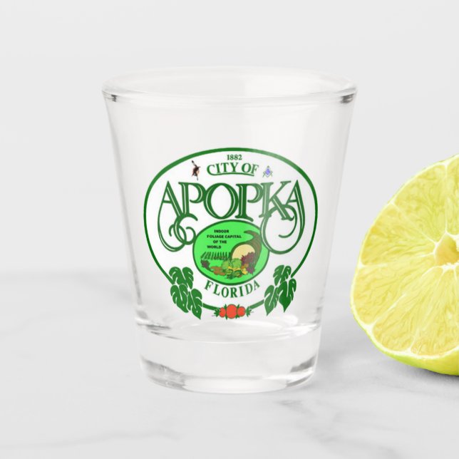 Vaso De Chupito Sello de Apopka, Florida (Anverso)