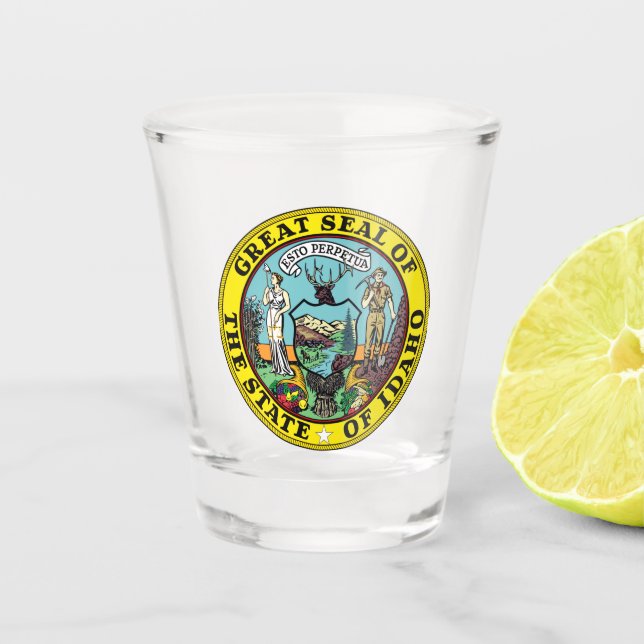 Vaso De Chupito Sello de Estado de Idaho (Anverso)