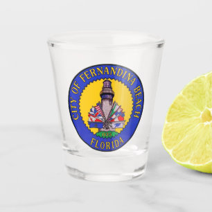Vaso De Chupito Sello de la playa Fernandina, Florida