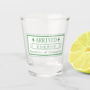 Vaso De Chupito Sello de pasaporte de Singapur
