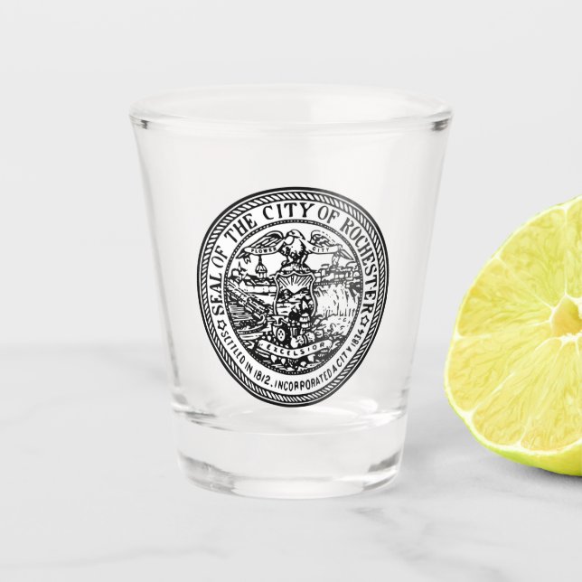 Vaso De Chupito Sello de Rochester, NY (Anverso)