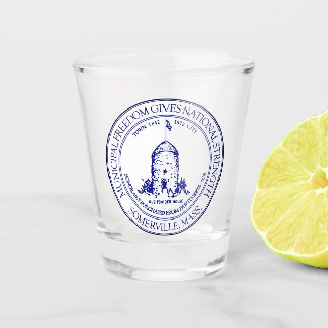 Vaso De Chupito Sello de Somerville, Massachusetts (Anverso)