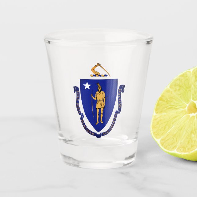 Vaso De Chupito Sello estatal de Massachusetts (Anverso)