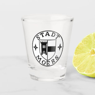 Vaso De Chupito Sello urbano de Moers, Alemania vidrio caliente