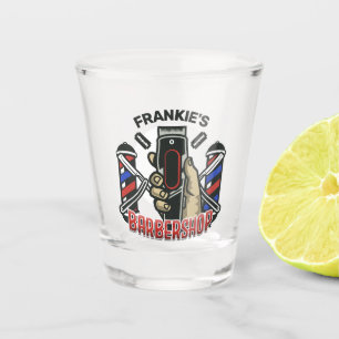 Vaso De Chupito Señal de peluquería retro personalizada NAME Barbe