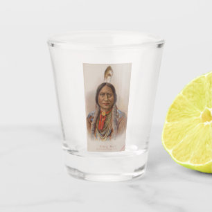 Vaso De Chupito Señales de humo: El jefe indio lakota está sentado