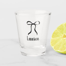 Vaso De Chupito Sencilla propuesta de dama de honor con lazo negro