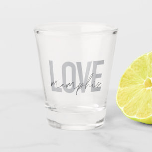 Vaso De Chupito Sencillo, moderno, urbano, diseño fresco Love Mem