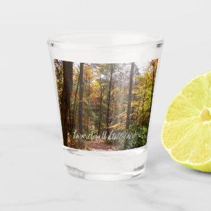 Vaso De Chupito Sendero Sunlit Fall en el Parque Estatal Laurel Hi