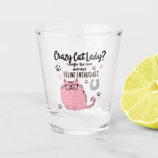 Vaso De Chupito ¿Señora Gata Loca? Regalo Divertido para Amantes d