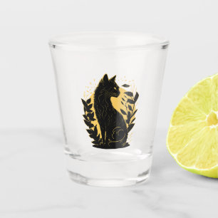 Vaso De Chupito Sentando gato