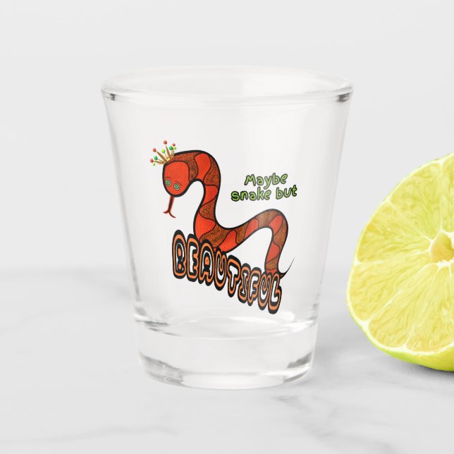 Vaso De Chupito Serpiente roja (Anverso)