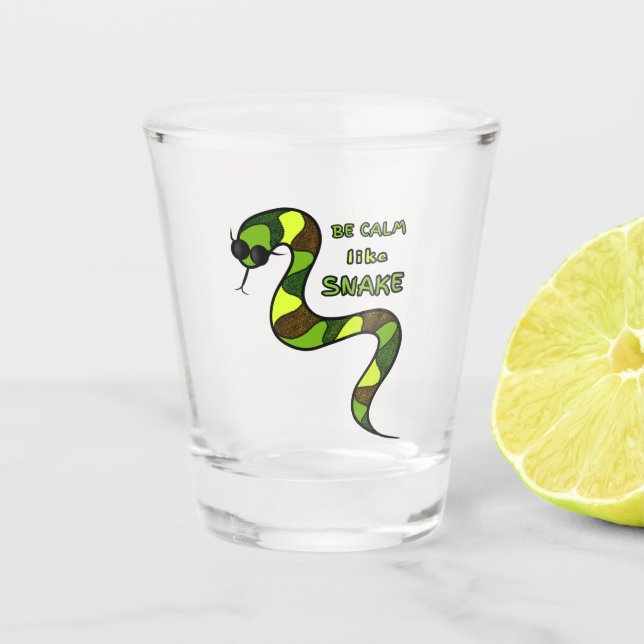 Vaso De Chupito Serpiente verde (Anverso)