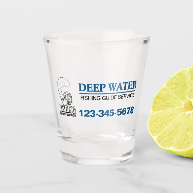 Vaso De Chupito Servicio de guía de pesca (Anverso)