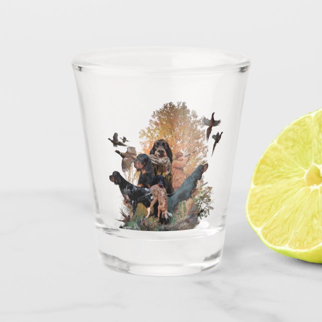 Vaso De Chupito Setter de Gordon (Anverso)