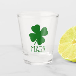 Vaso De Chupito Shamrock Clover Leaf Simple Green