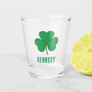 Vaso De Chupito Shamrock Green Clover Irlanda Celtic Irish Name
