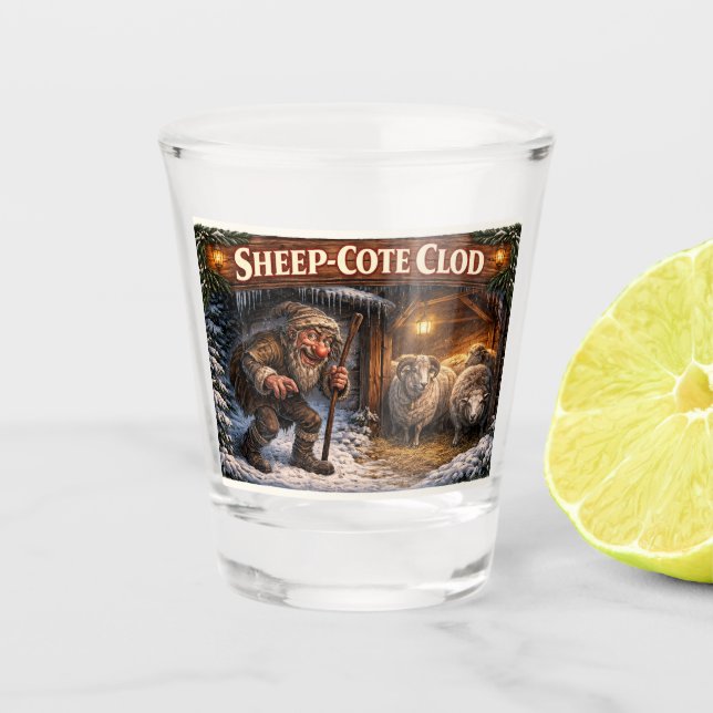 Vaso De Chupito Sheep Cote Clod Icelandic Yule Lad Postcard (Anverso)