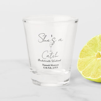 Vaso De Chupito She's a catch champagne bottle bachelorette weeken