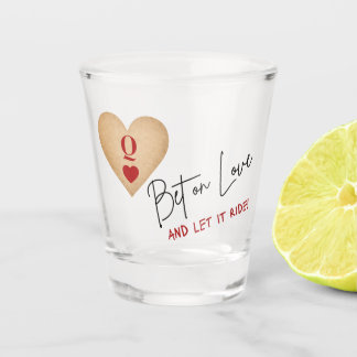 Vaso De Chupito Shot Glass Bet on Love, Casino Party/Wedding