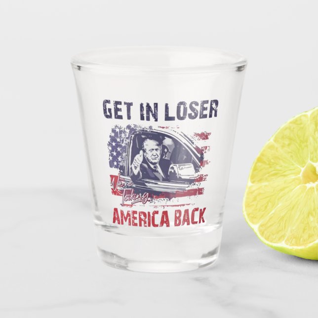 Vaso De Chupito Si pierdes estamos recuperando a Estados Unidos, T (Anverso)